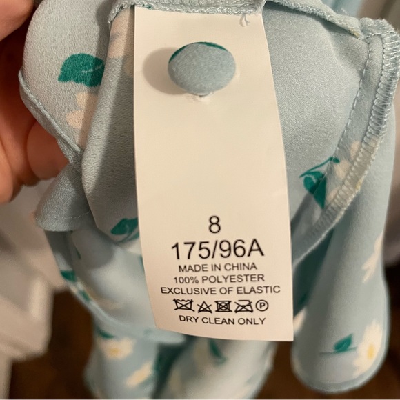 Kate Spade Dancing Aster Spring Floral Dress | Smocked Tie Waist | Pockets | 8 - Picture 12 of 14